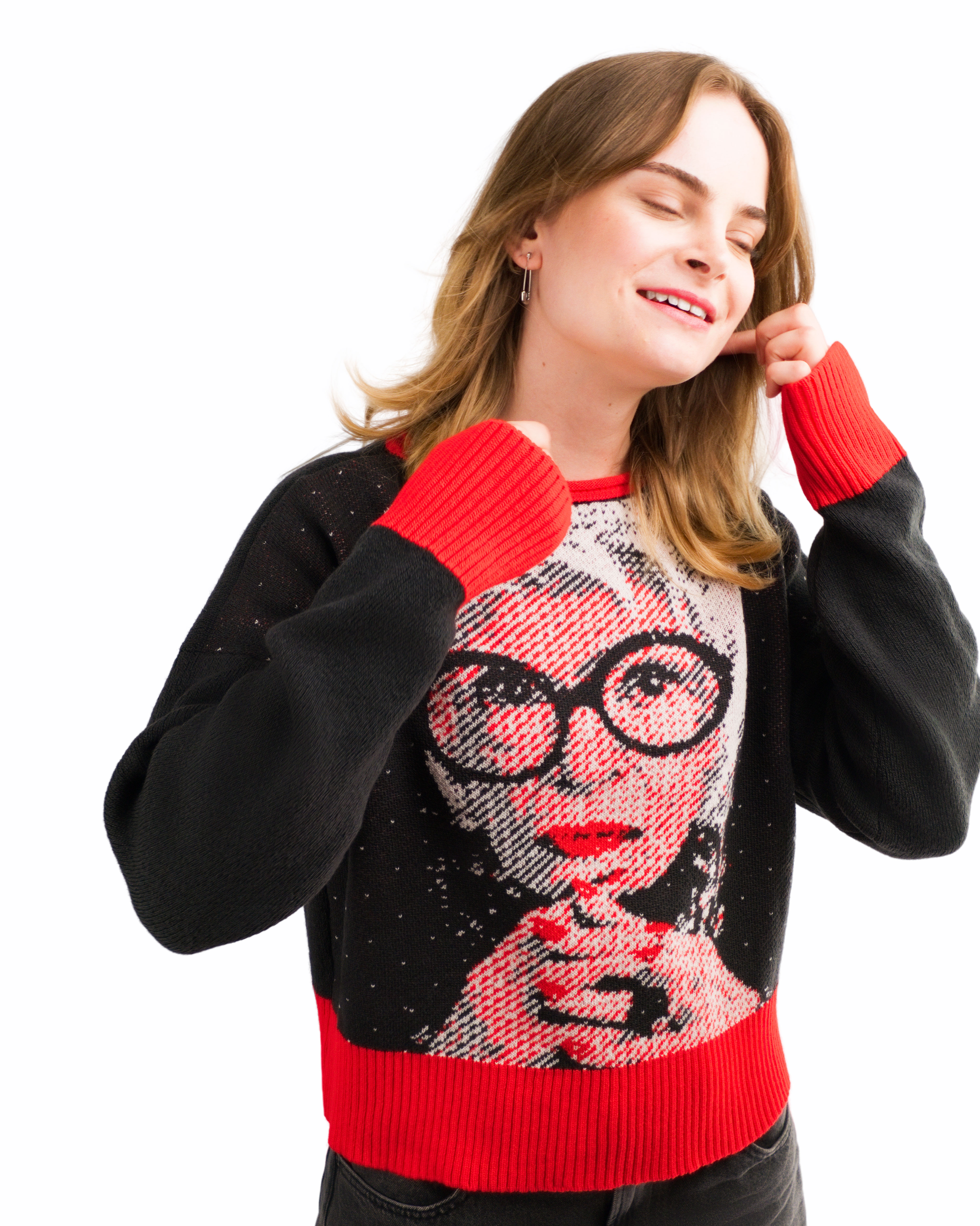 Diva One – Jacquard-Pullover aus italienischer Merinowolle