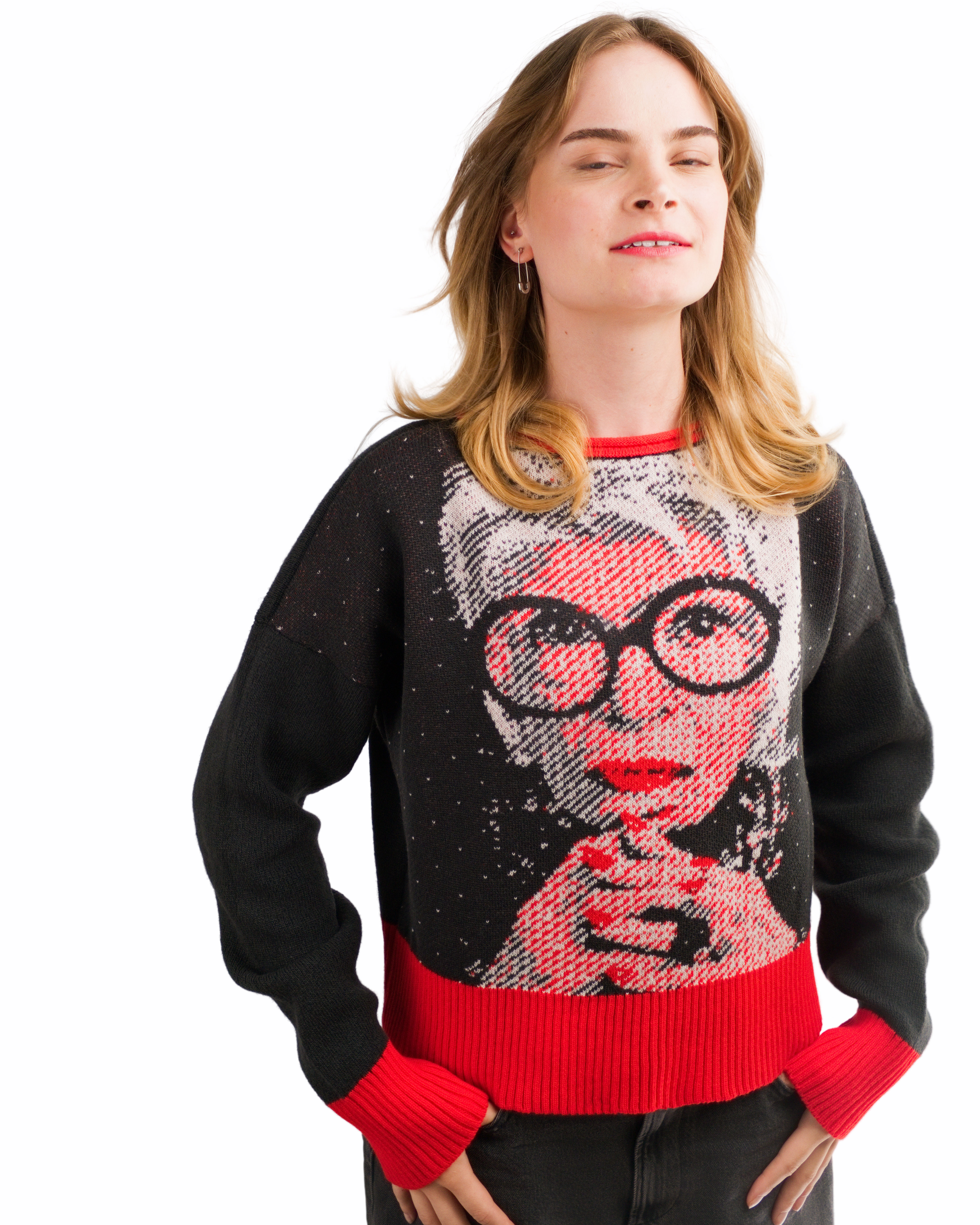 Diva One – Jacquard-Pullover aus italienischer Merinowolle