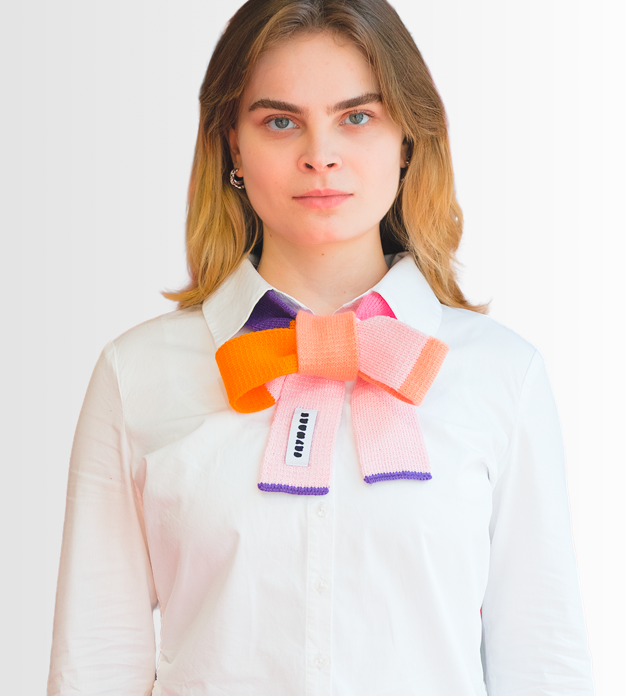 Strickschleife. Strickfliege.