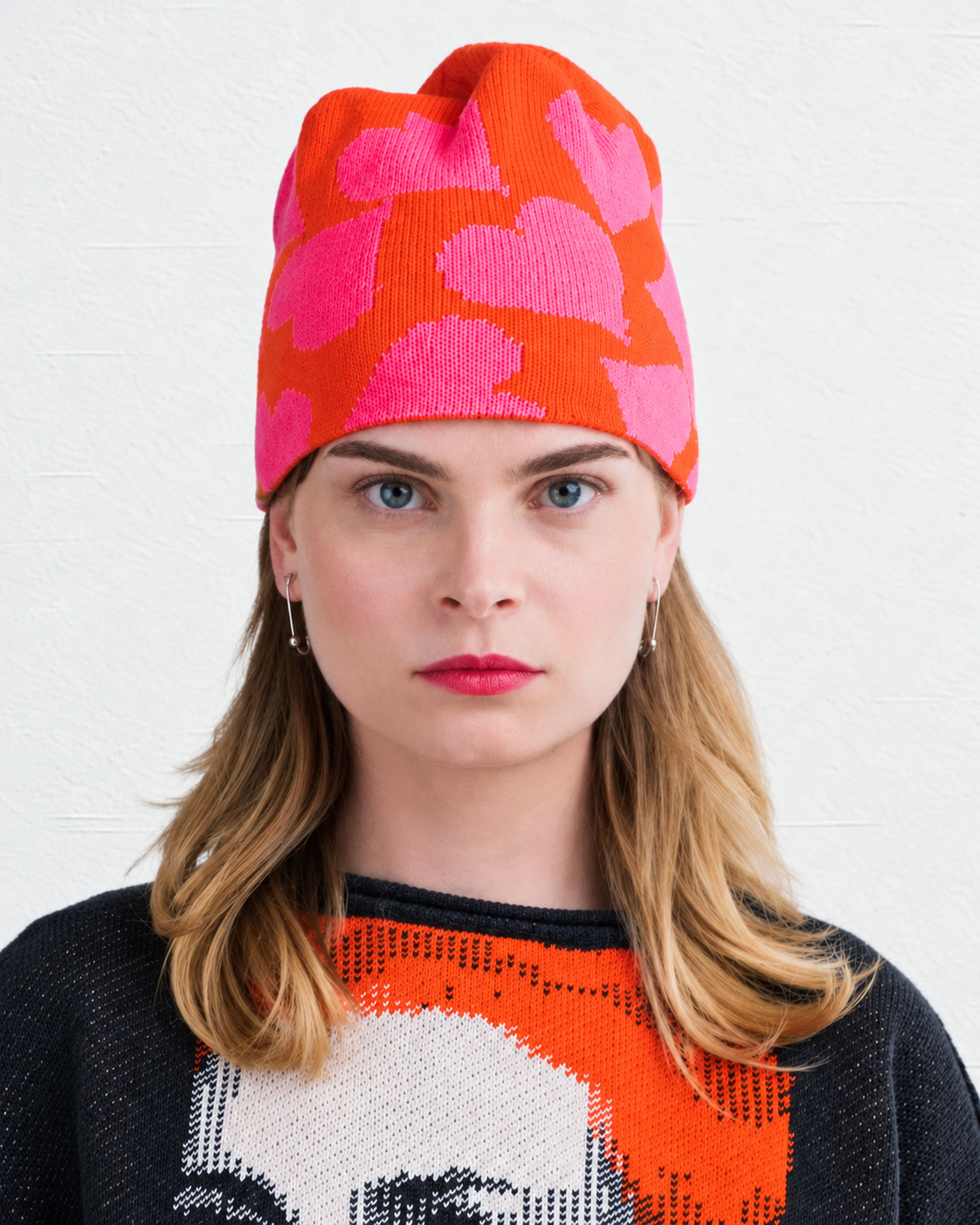 Heartwear – Headpiece mit Herzen aus weicher Merinowolle
