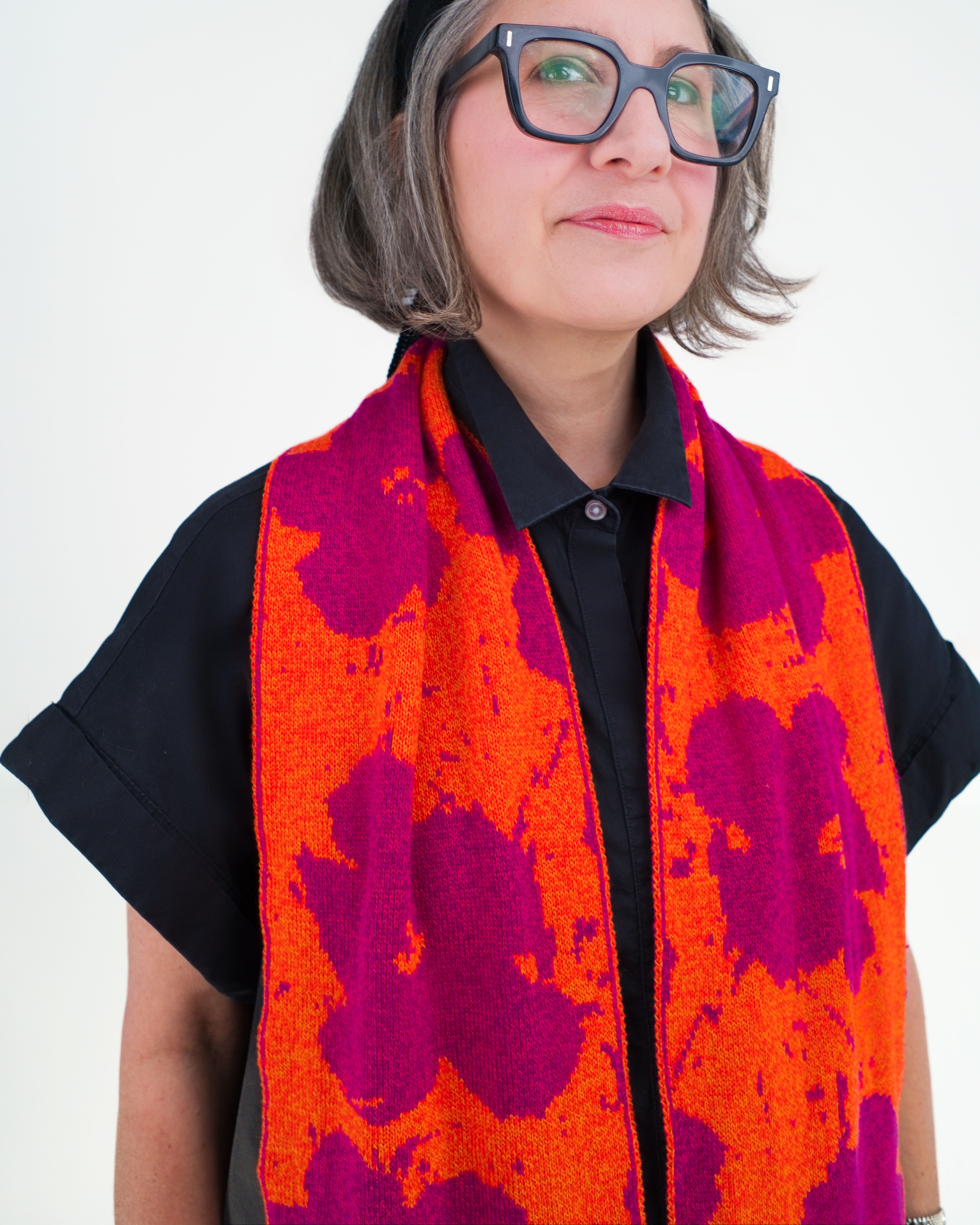 Lotonne – Jacquard-Schal aus kardierter Merinowolle