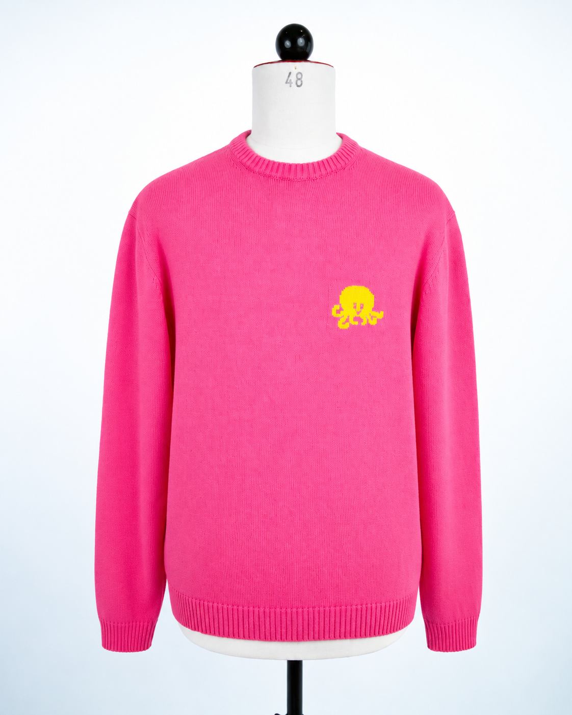 SQUID – Pinkfarbener Pullover mit gelbem Oktopus