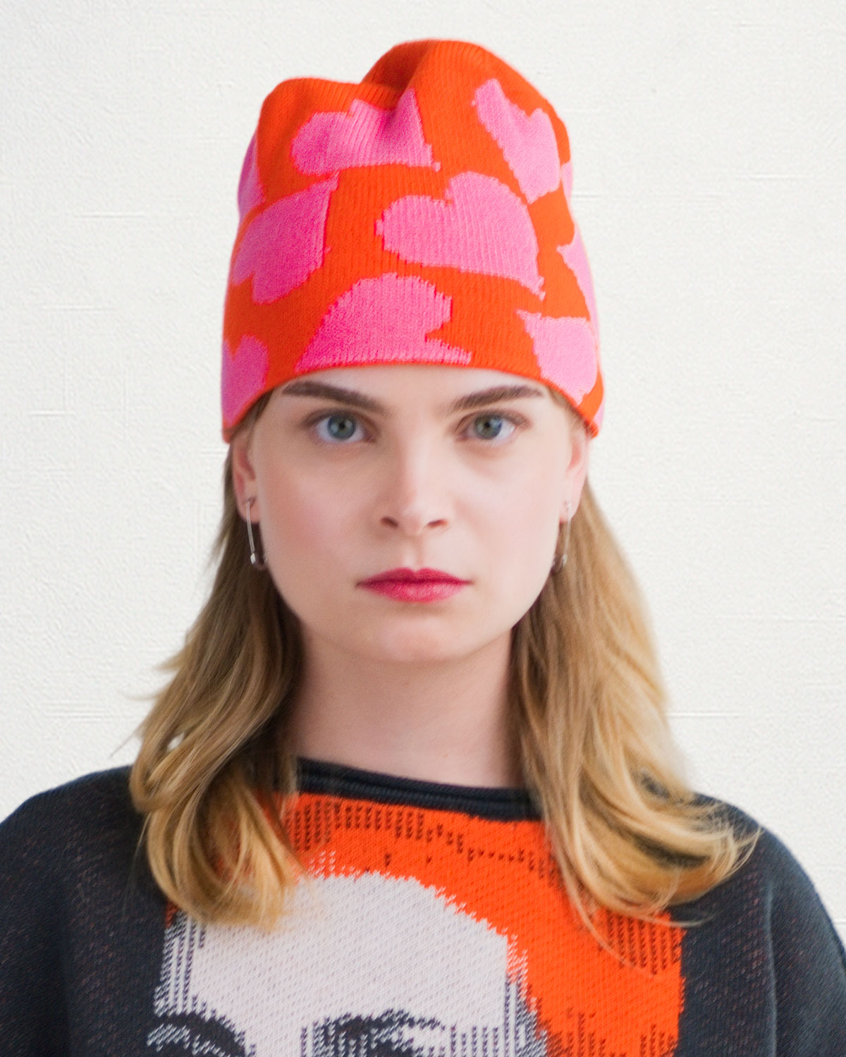 Heartwear – Headpiece mit Herzen aus weicher Merinowolle