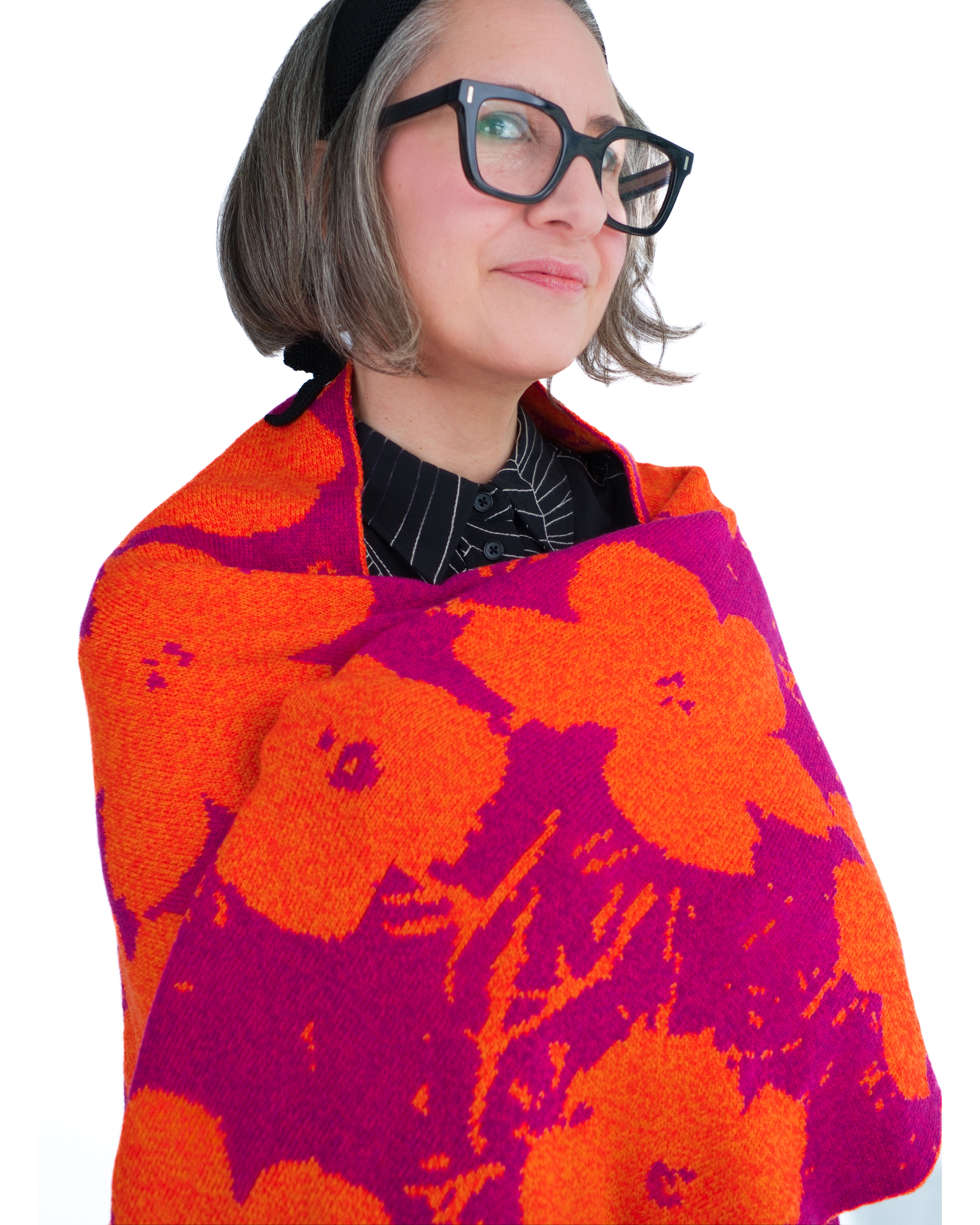 LOTON GRAND – Großzügiger Jacquard-Schal aus kardierter Merinowolle