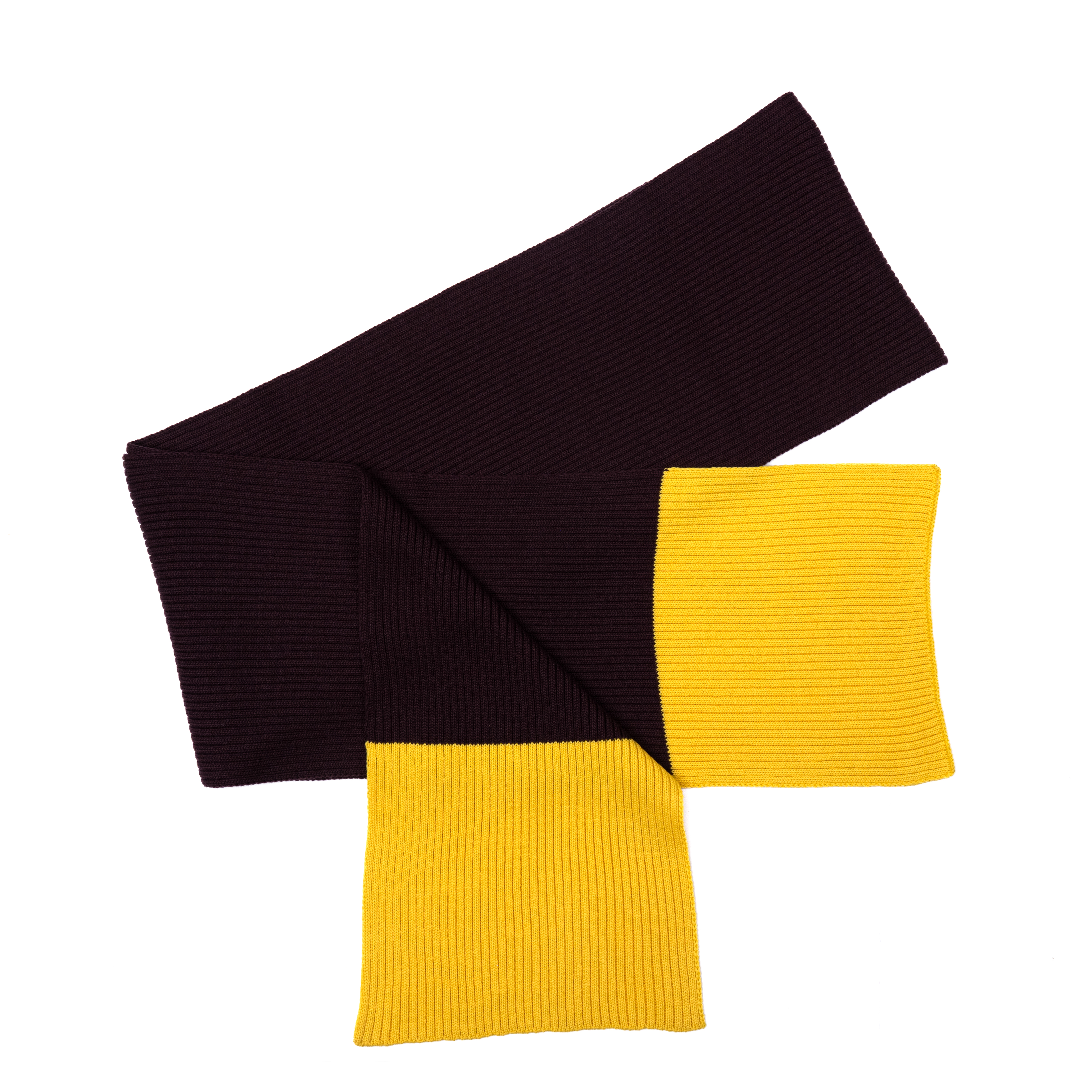 Edge – Oversized Ribstrick-Schal mit kontrastierenden Enden
