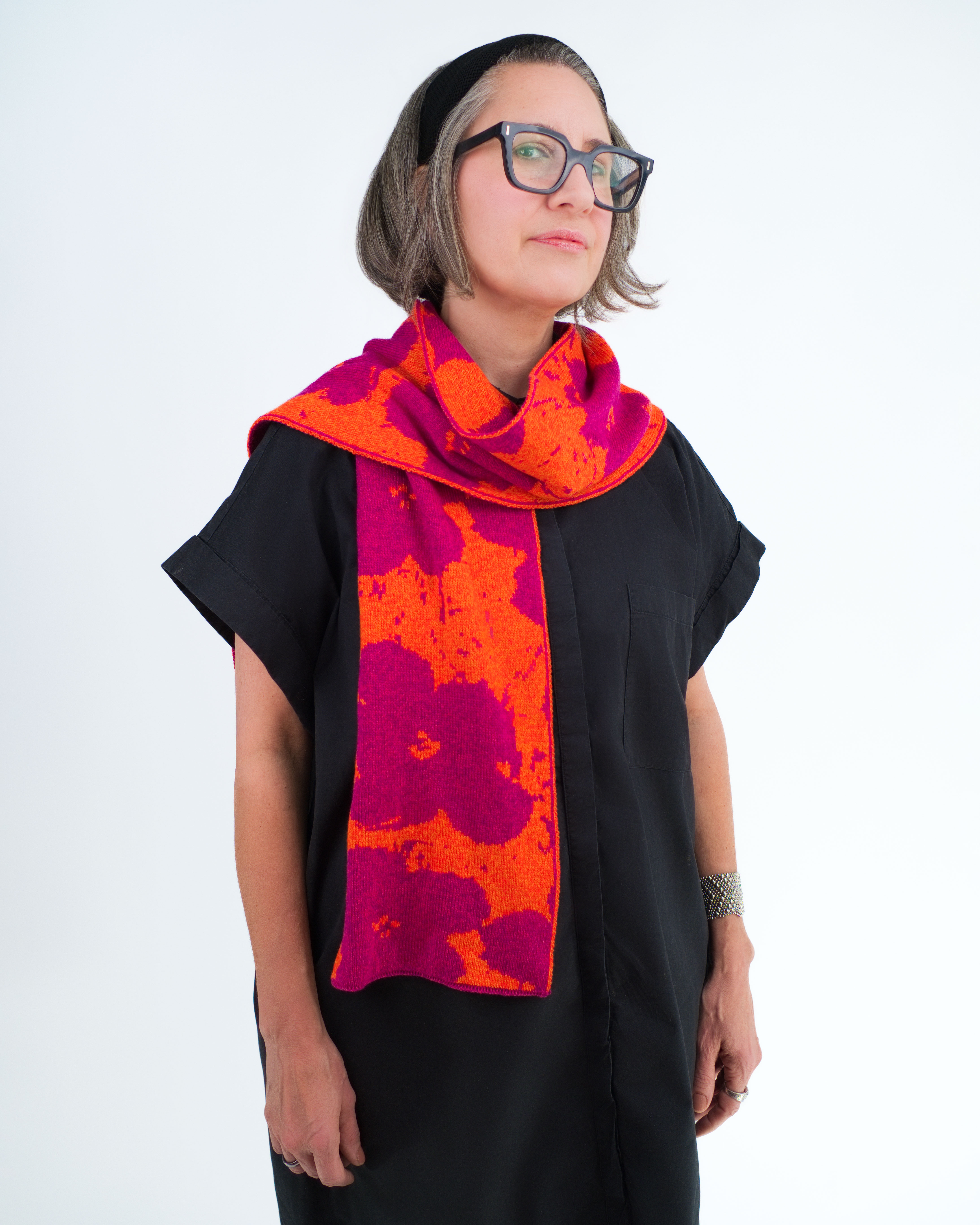 Lotonne – Jacquard-Schal aus kardierter Merinowolle